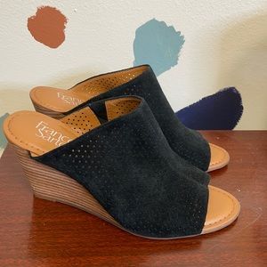 Franco sarto slip on wedge open toe size 7.5
